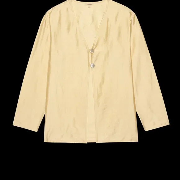 DONNI Taffeta Split Top Butter / L - Picture 2 of 3